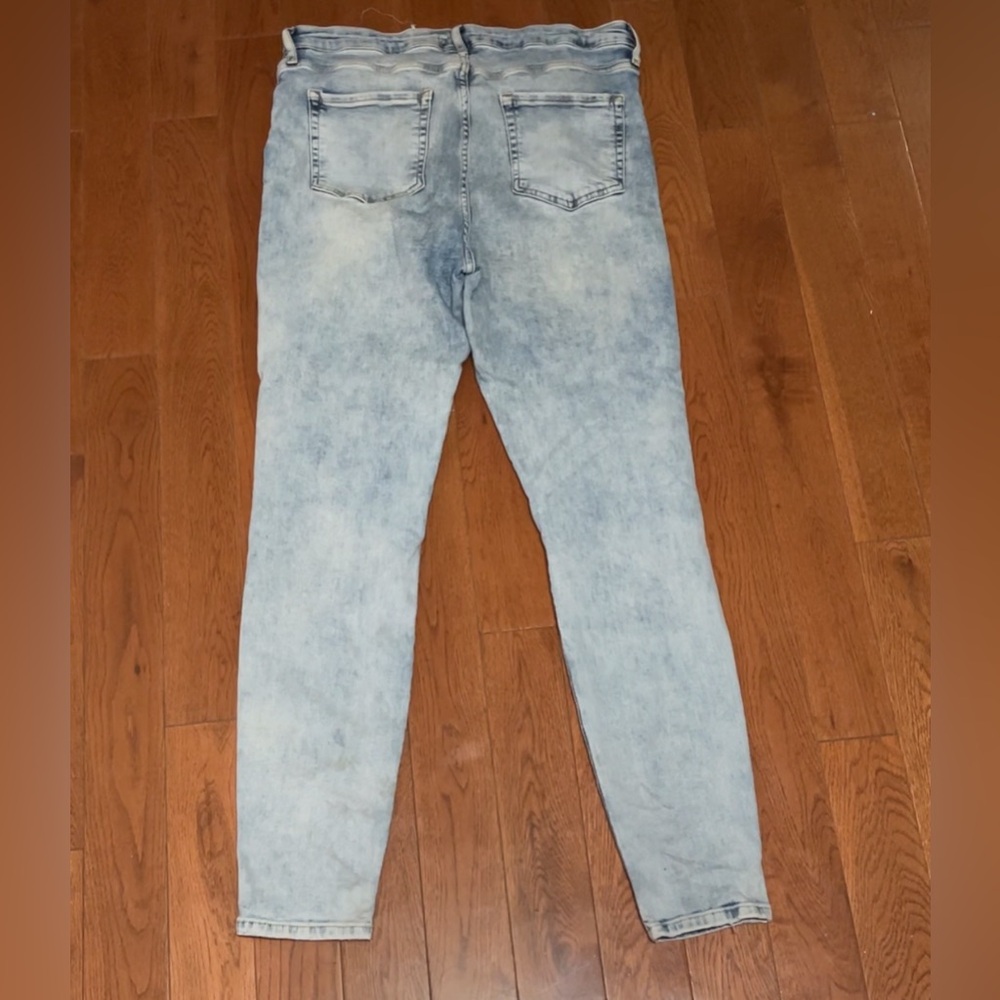 Stitches Trendy Multi Coloured Blue High Rise Ripped 👖 - Picture 2 of 3